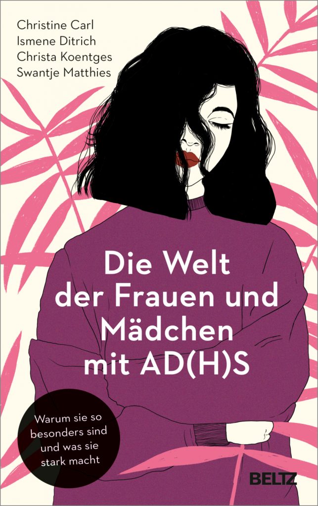 Cover des Buches: Frau in violettem Pullover mit leicht lockigen schwarzen schulterlangen Haaren