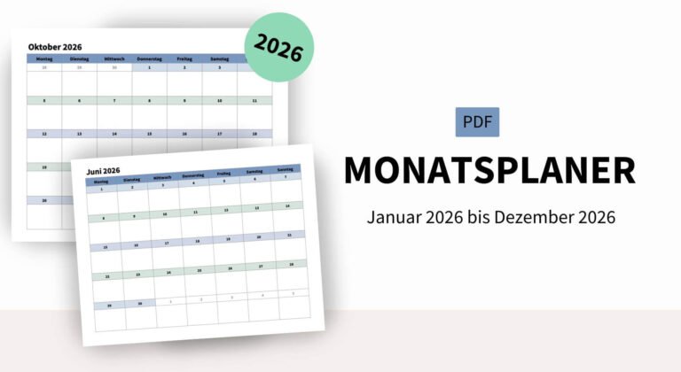 Monatsplaner PDF