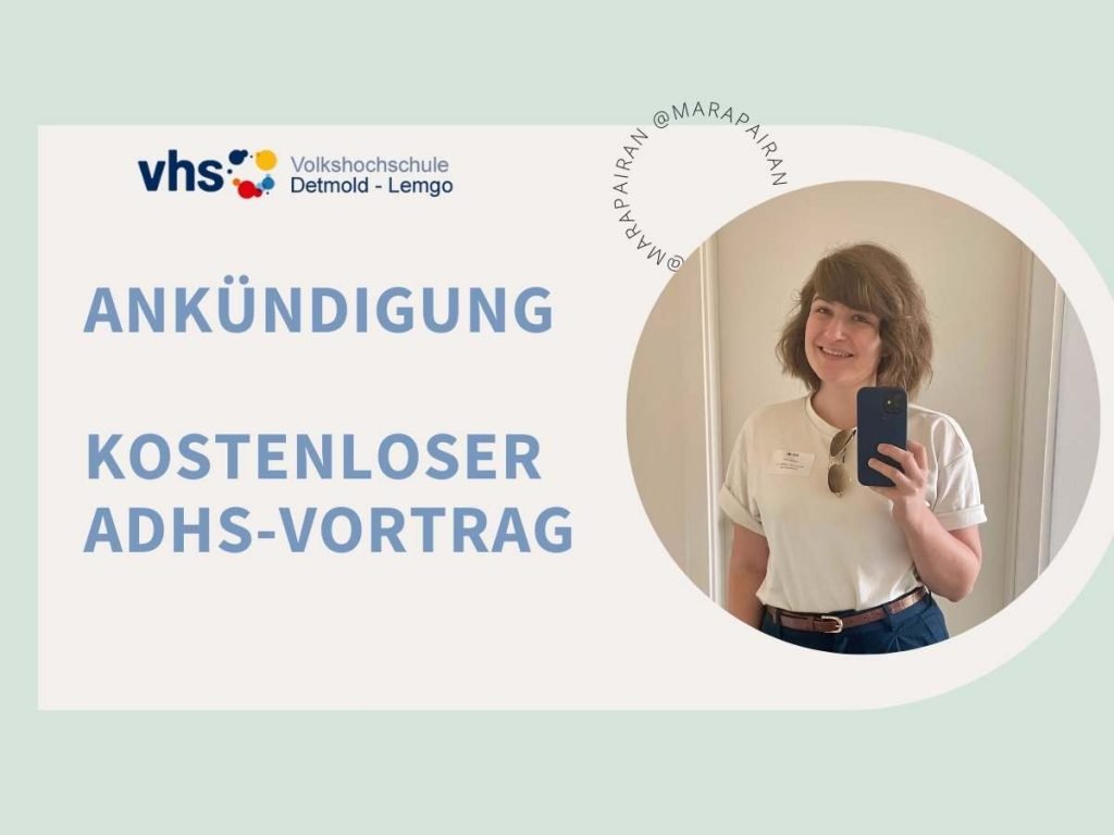 Ankündigung: Kostenloser ADHS-Vortrag